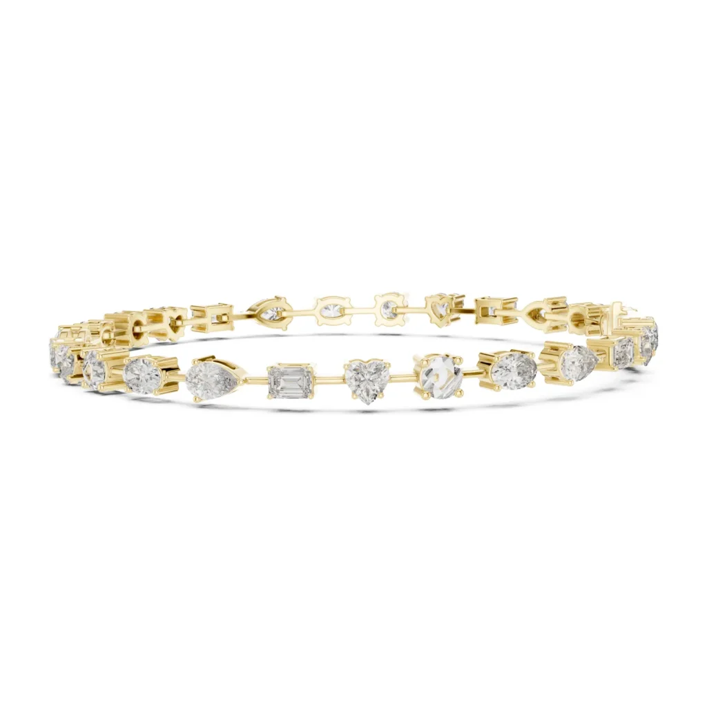 Mixed-Shape Floating Diamond Bracelet — photo 3