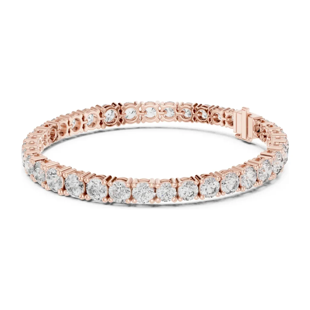 Large Round Diamond Tennis Bracelet — photo 9