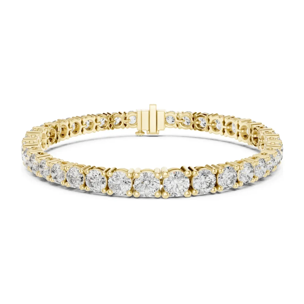 Large Round Diamond Tennis Bracelet — photo 4