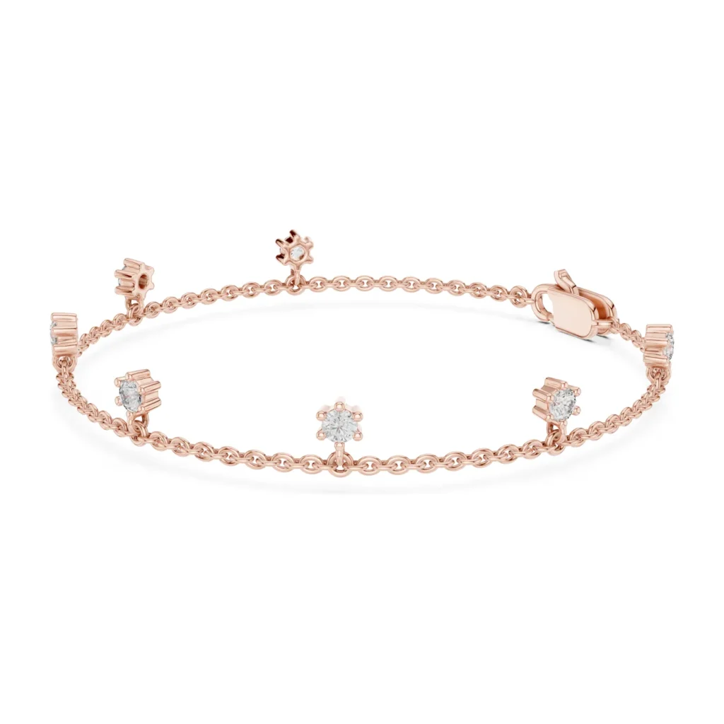 Floating Diamond Chain Bracelet — photo 9