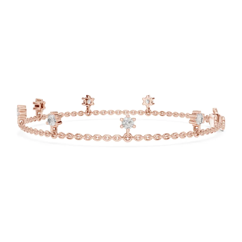 Floating Diamond Chain Bracelet — photo 11