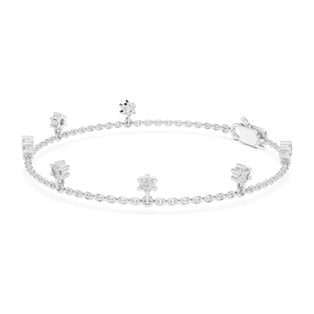 Floating Diamond Chain Bracelet — photo 5