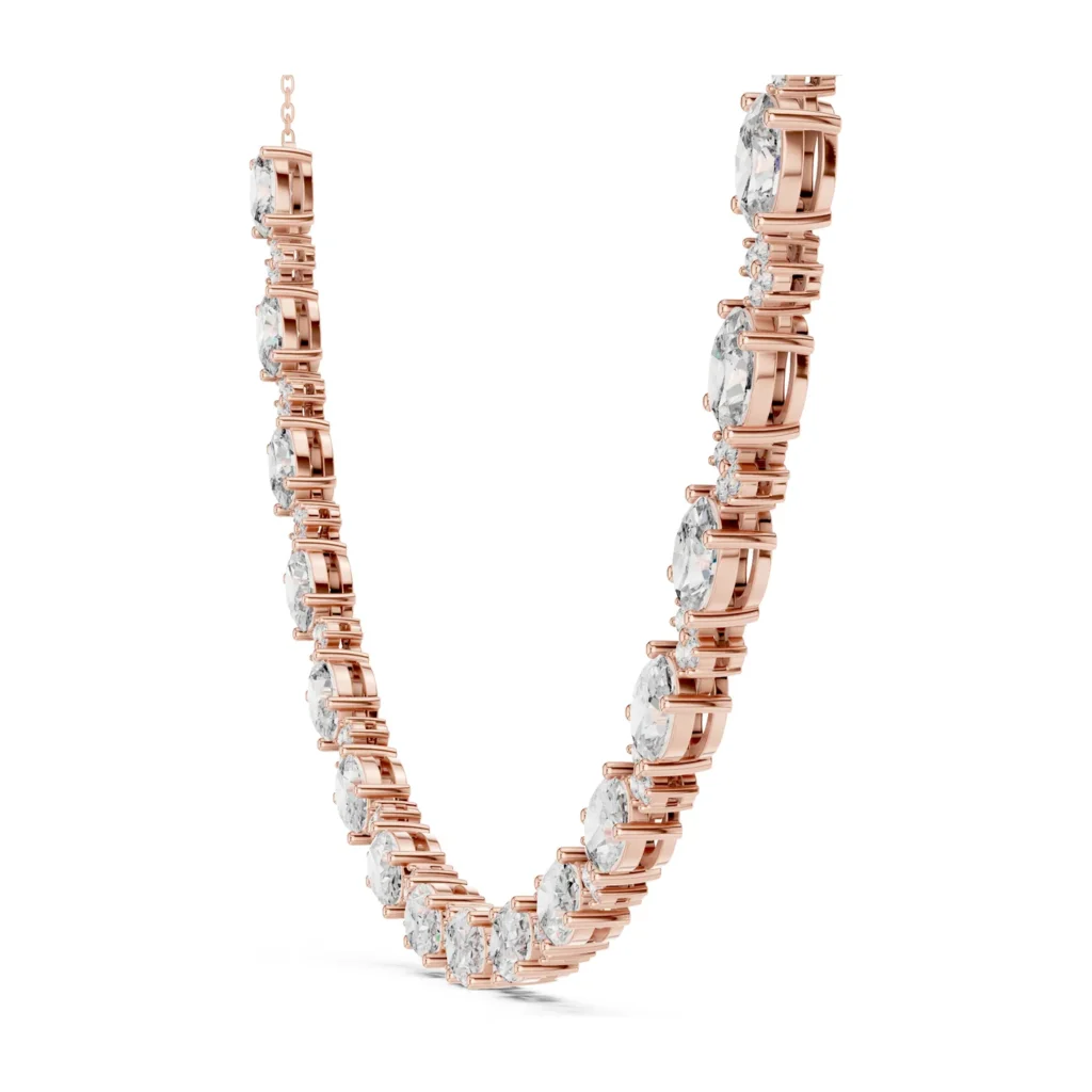 Mixed-Shape Diamond Riviera Necklace — photo 11