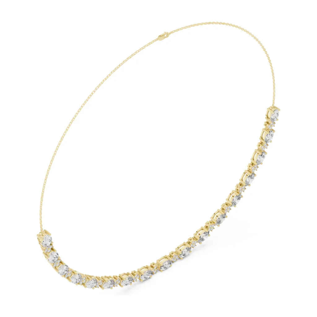 Mixed-Shape Diamond Riviera Necklace