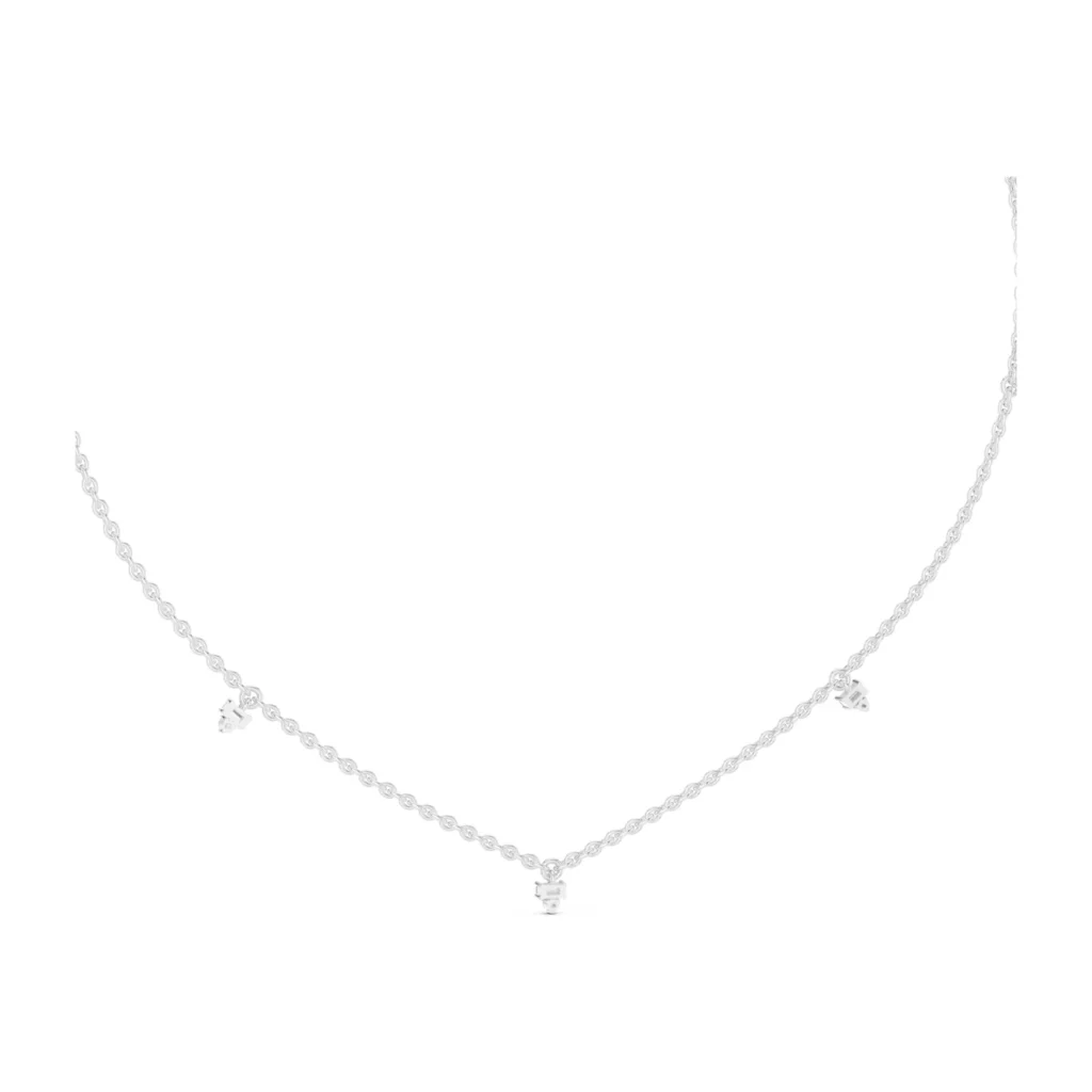 Scattered Diamond Station Necklace — photo 8