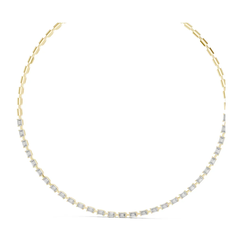 Diamond Paperclip Link Necklace