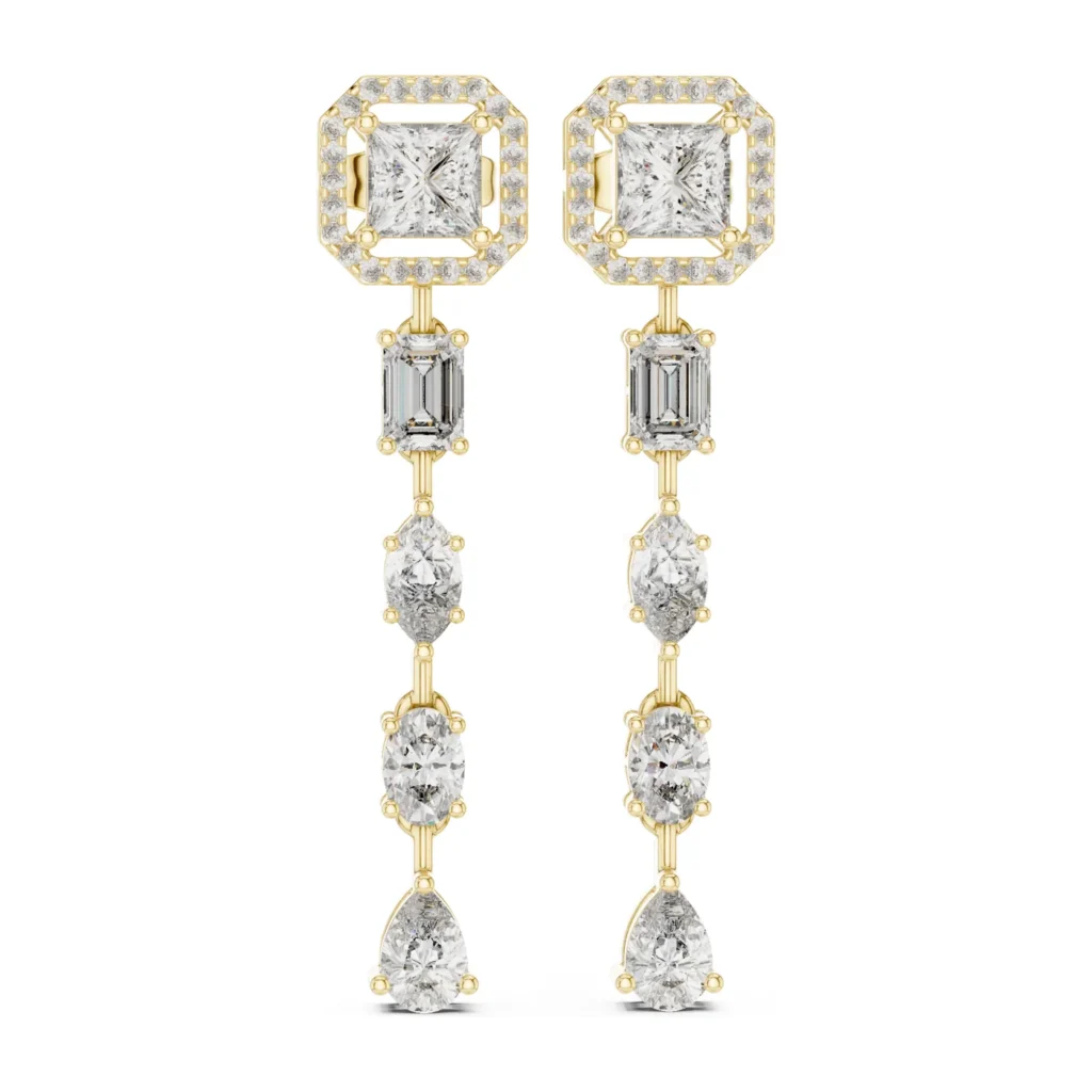 Princess & Pear Linear Drop Earrings — photo 3