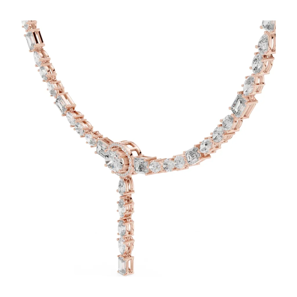 Emerald-Cut Drop Lariat Necklace — photo 10