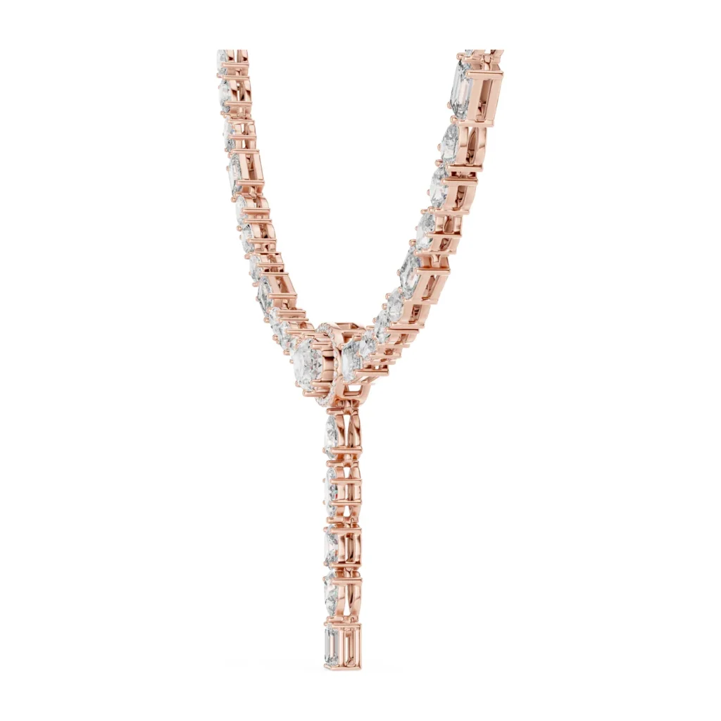 Emerald-Cut Drop Lariat Necklace — photo 11