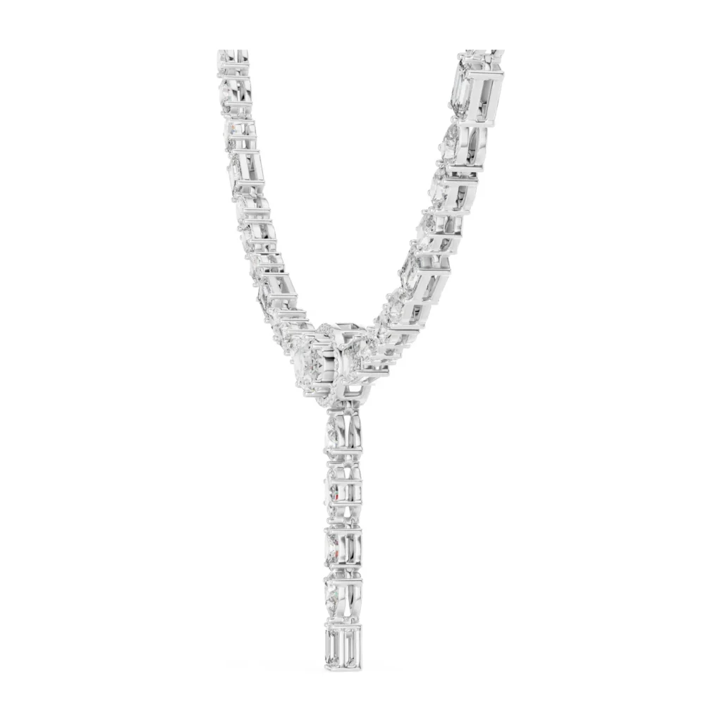 Emerald-Cut Drop Lariat Necklace — photo 7
