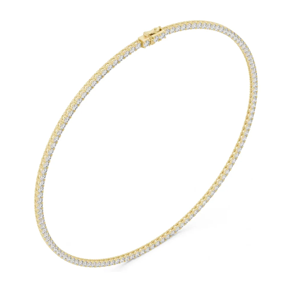 Double-Row Diamond Tennis Necklace