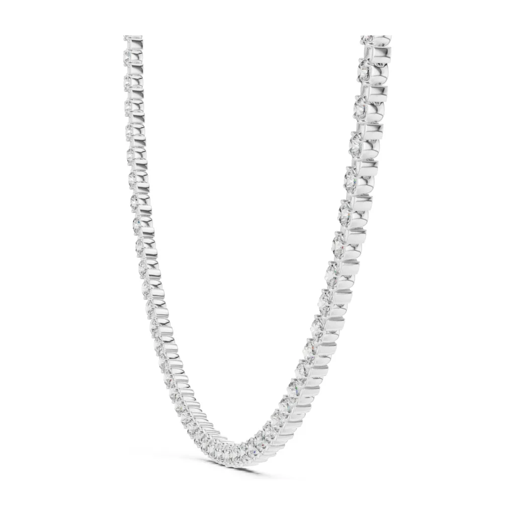 Bar-Set Diamond Tennis Necklace — photo 7