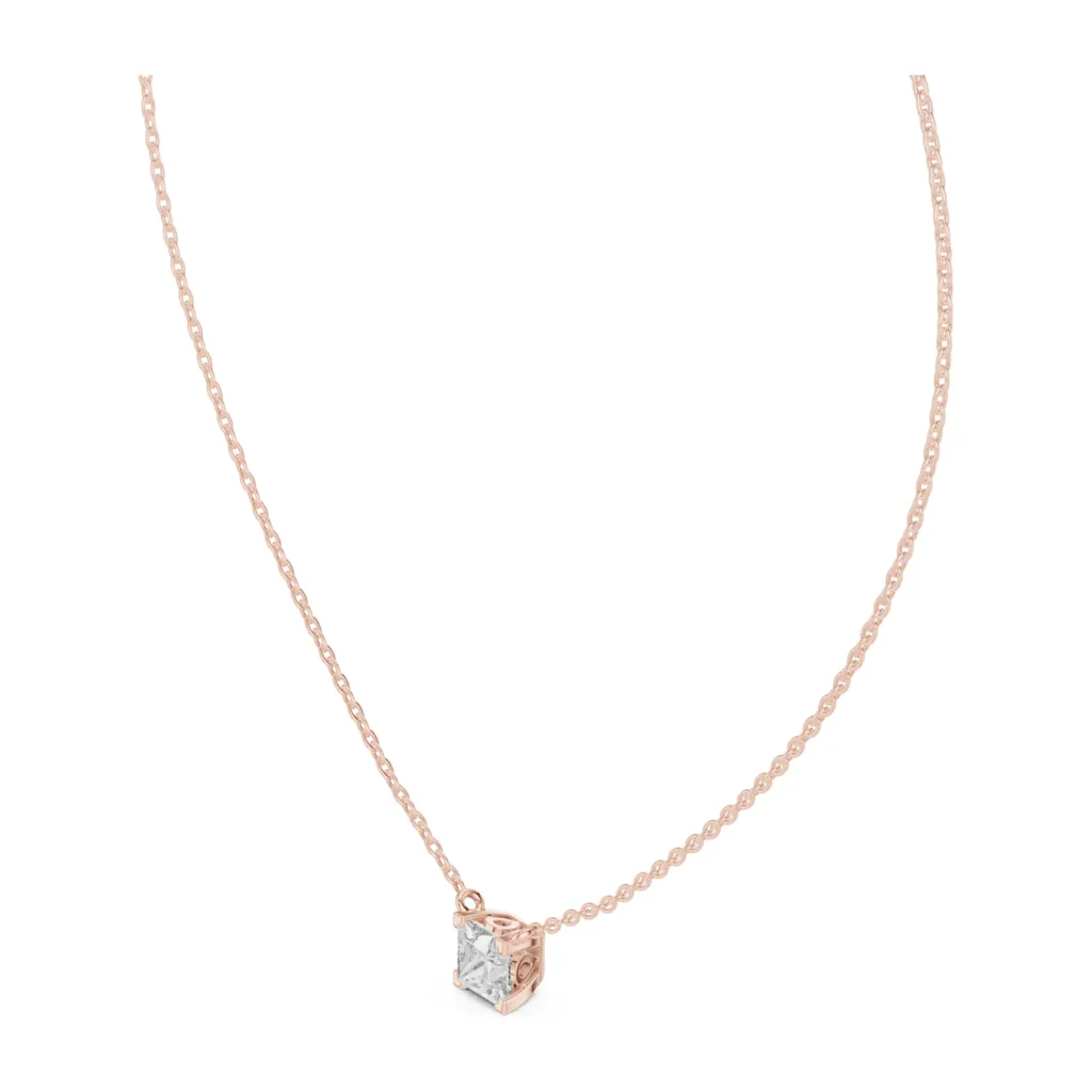 Princess-Cut Solitaire Necklace — photo 10