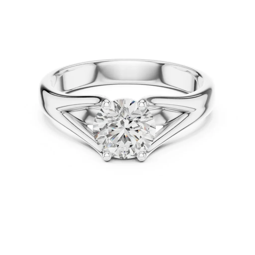 Split-Shank Cathedral Solitaire Ring — photo 8