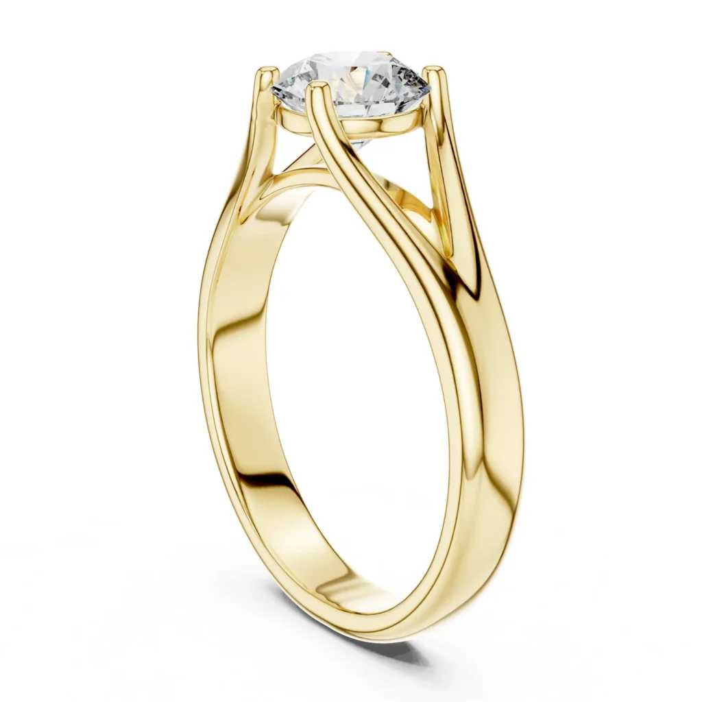 Split-Shank Cathedral Solitaire Ring