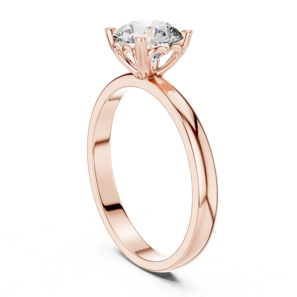 Comfort-Fit Round Solitaire Ring — photo 9