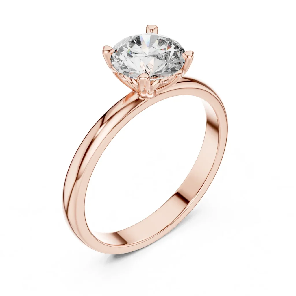 Comfort-Fit Round Solitaire Ring — photo 10