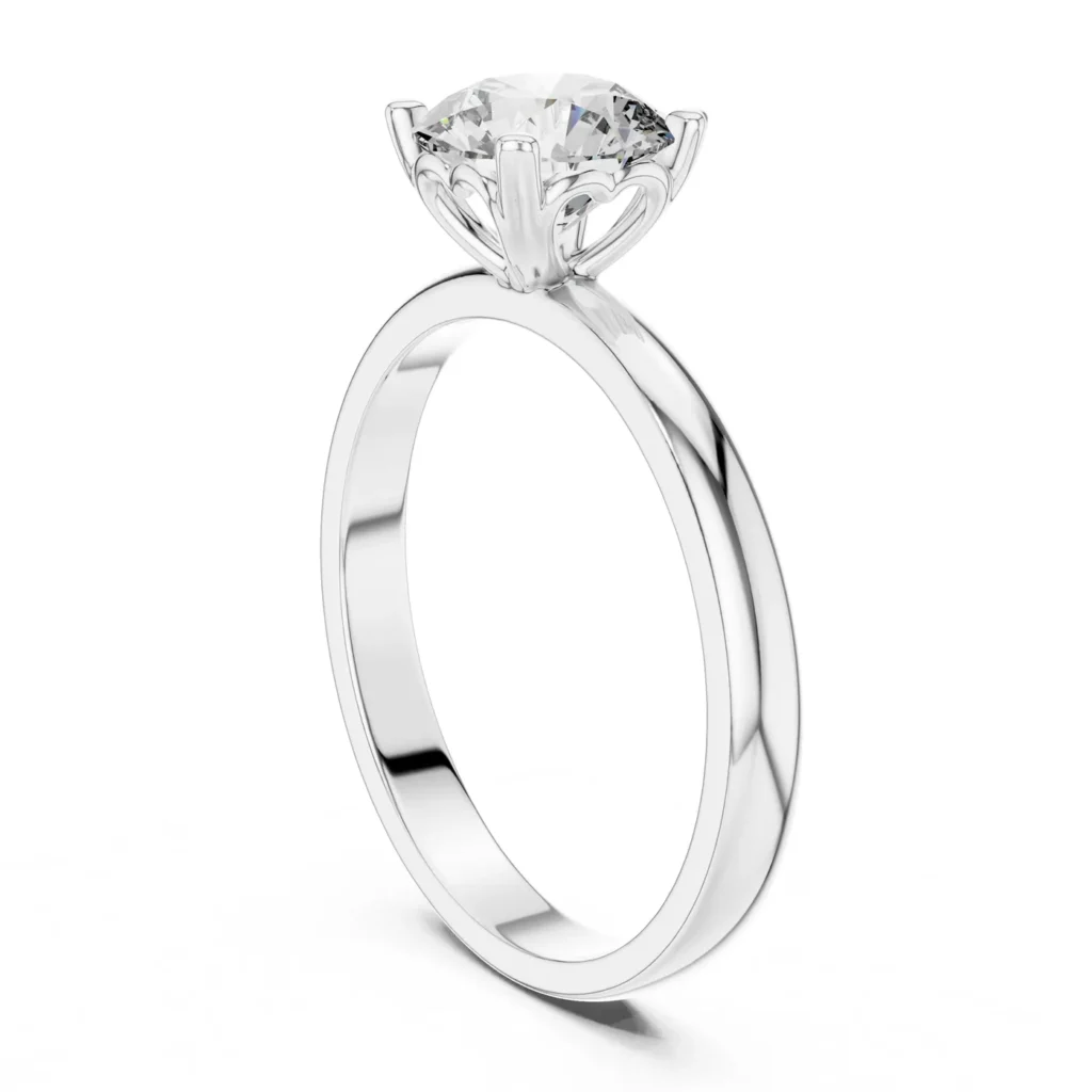 Comfort-Fit Round Solitaire Ring — photo 5