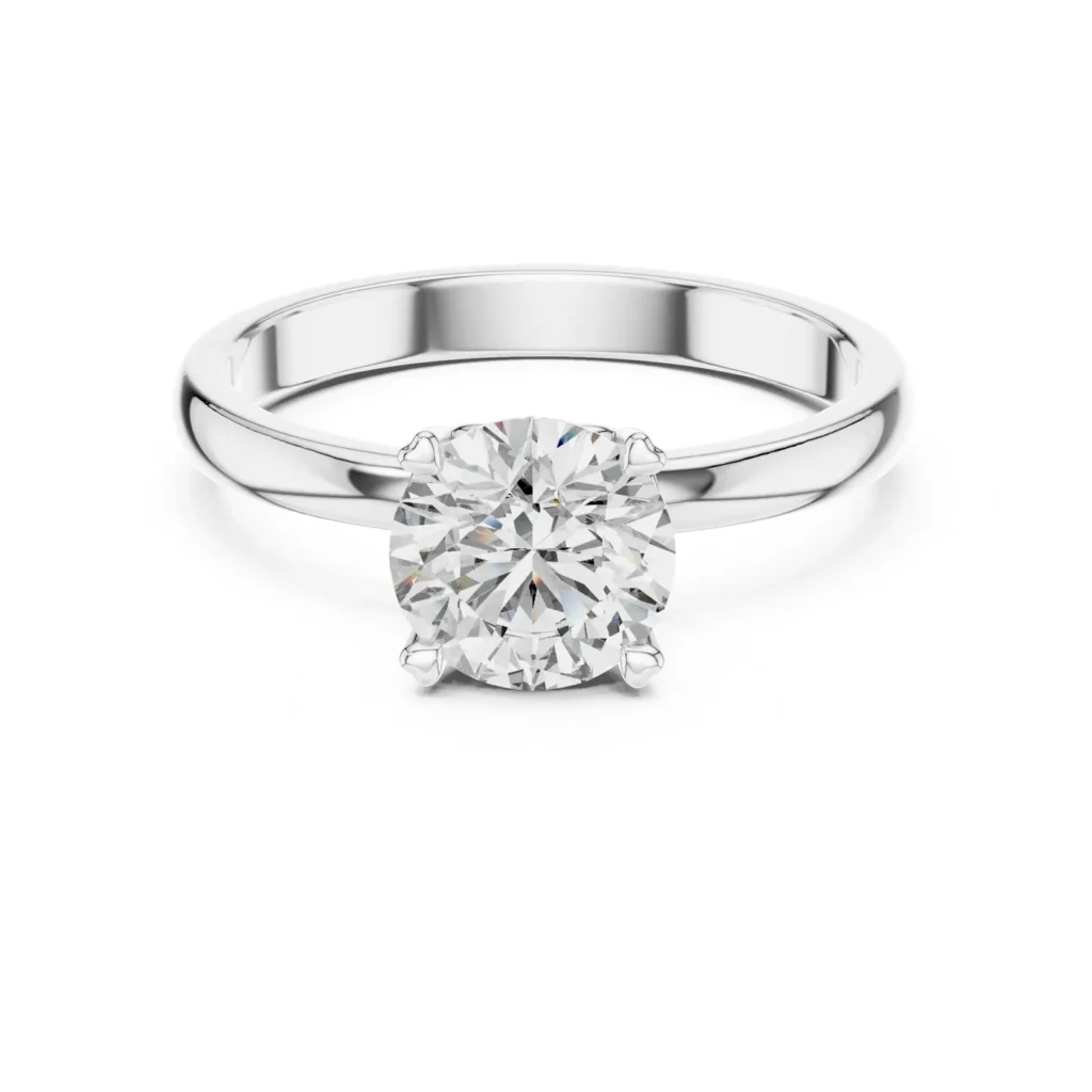 Comfort-Fit Round Solitaire Ring — photo 8