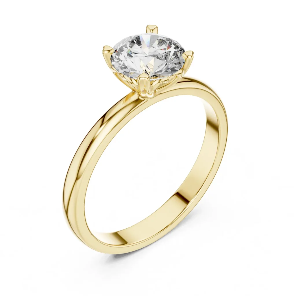 Comfort-Fit Round Solitaire Ring — photo 2