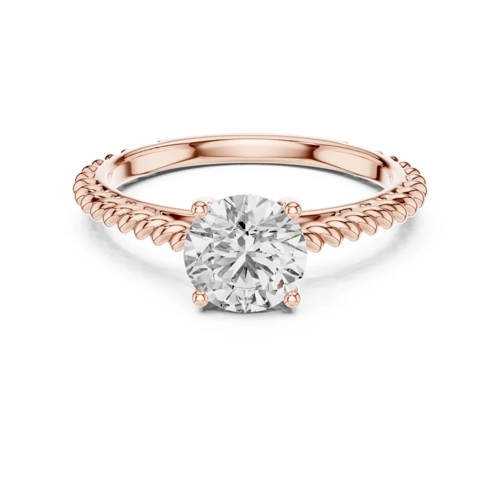 Twisted Rope Solitaire Ring — photo 12
