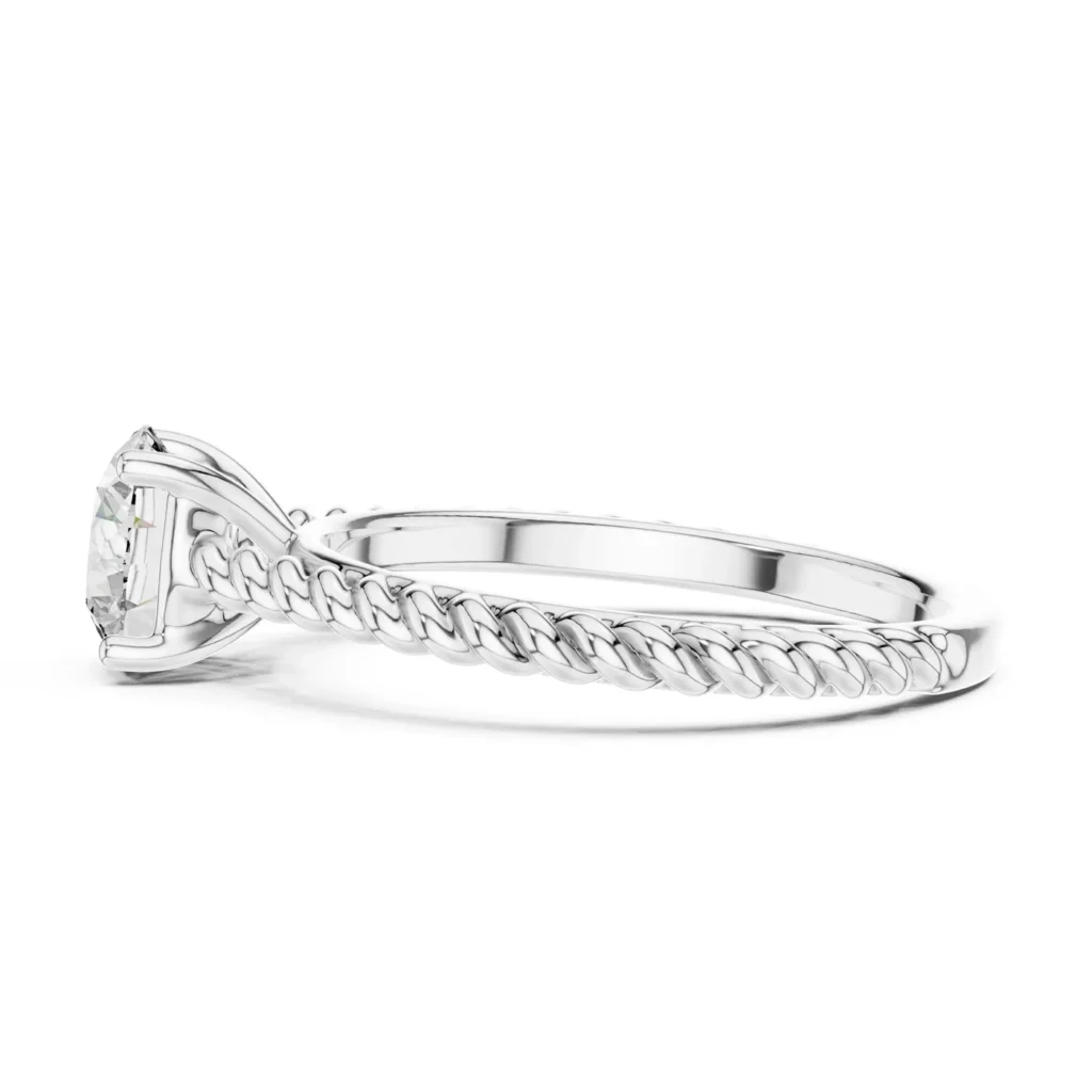 Twisted Rope Solitaire Ring — photo 7