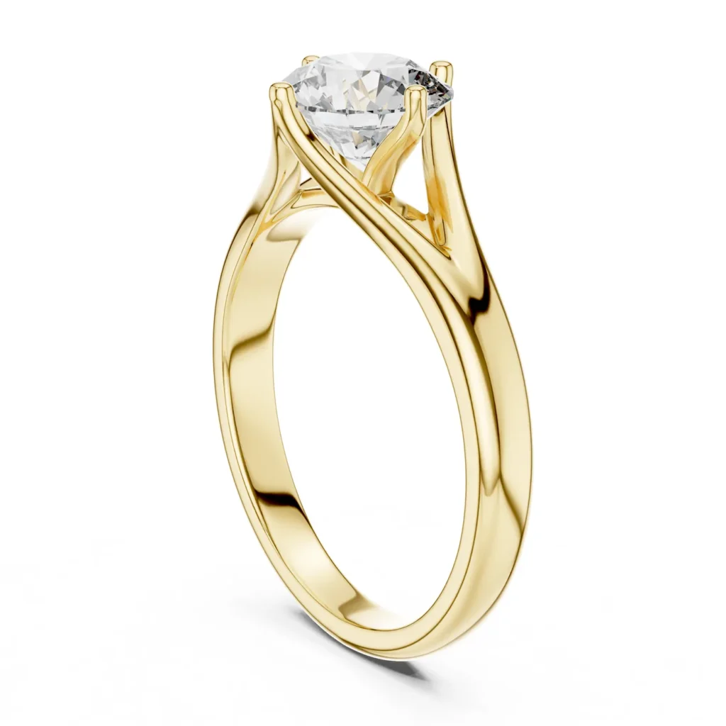 Bypass Cathedral Solitaire Ring