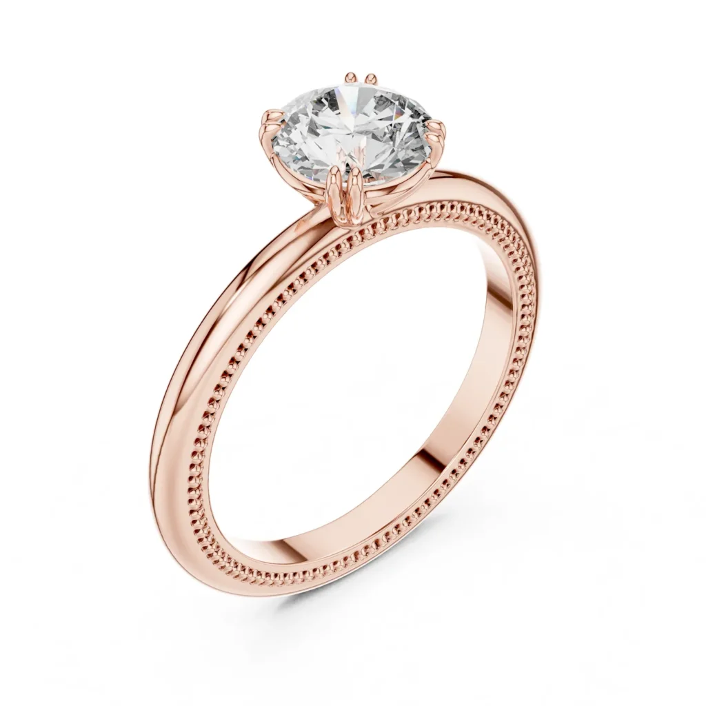 Milgrain Solitaire Ring — photo 10