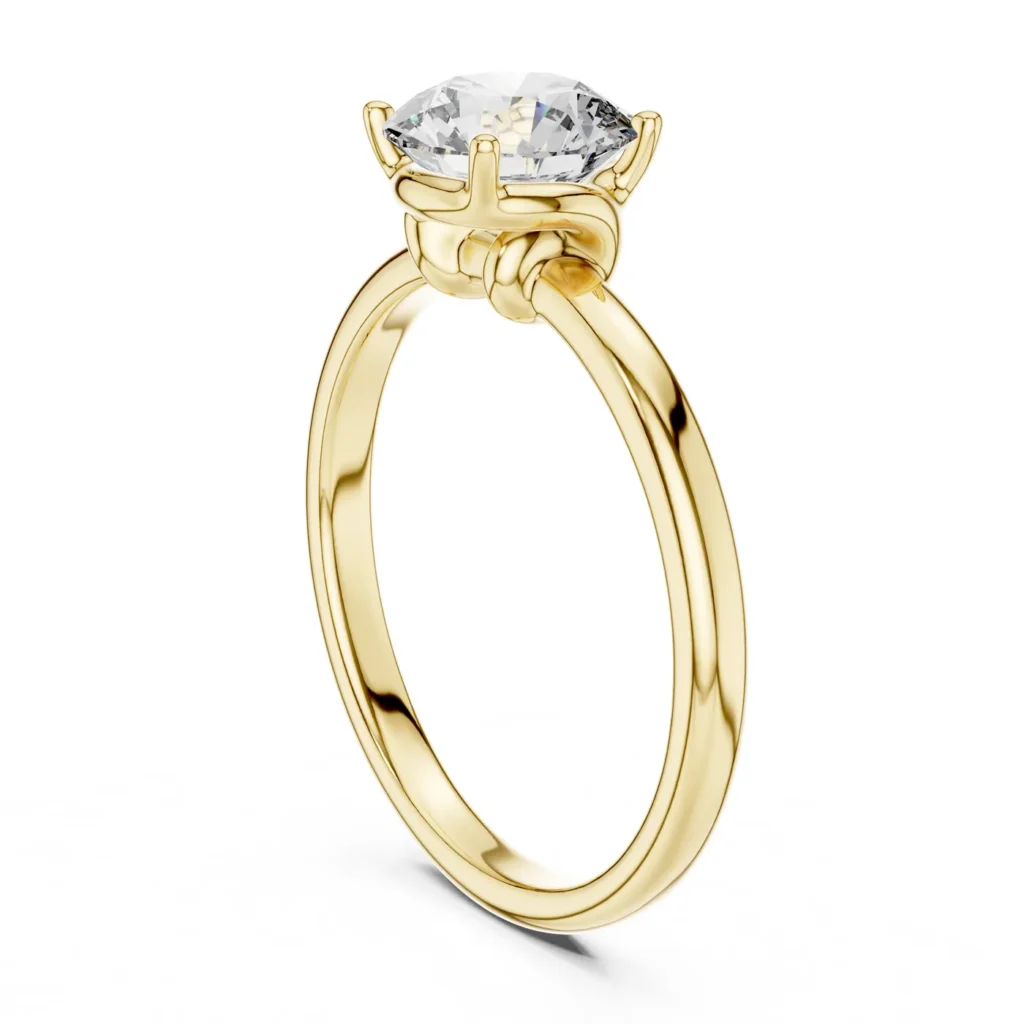 Bow Detail Solitaire Ring