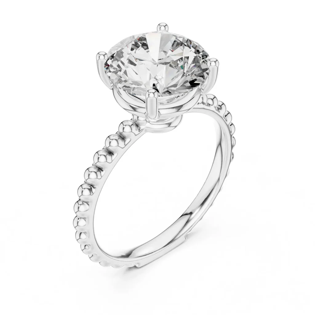 Bubble Band Solitaire Ring — photo 6