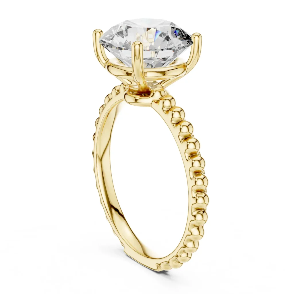 Bubble Band Solitaire Ring