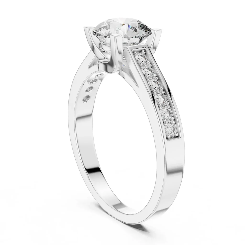 Channel-Set Solitaire Ring — photo 5
