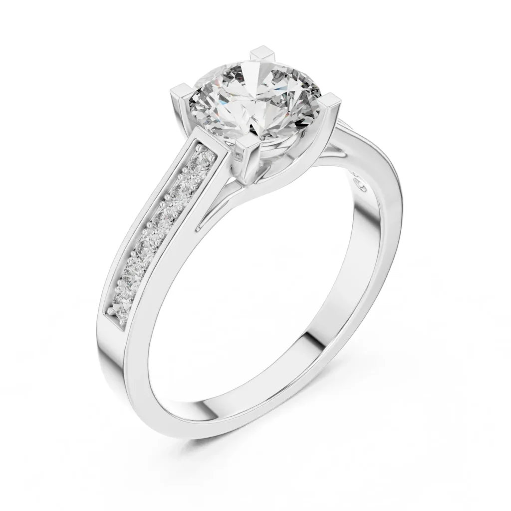 Channel-Set Solitaire Ring — photo 6