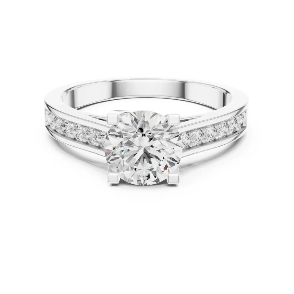 Channel-Set Solitaire Ring — photo 8