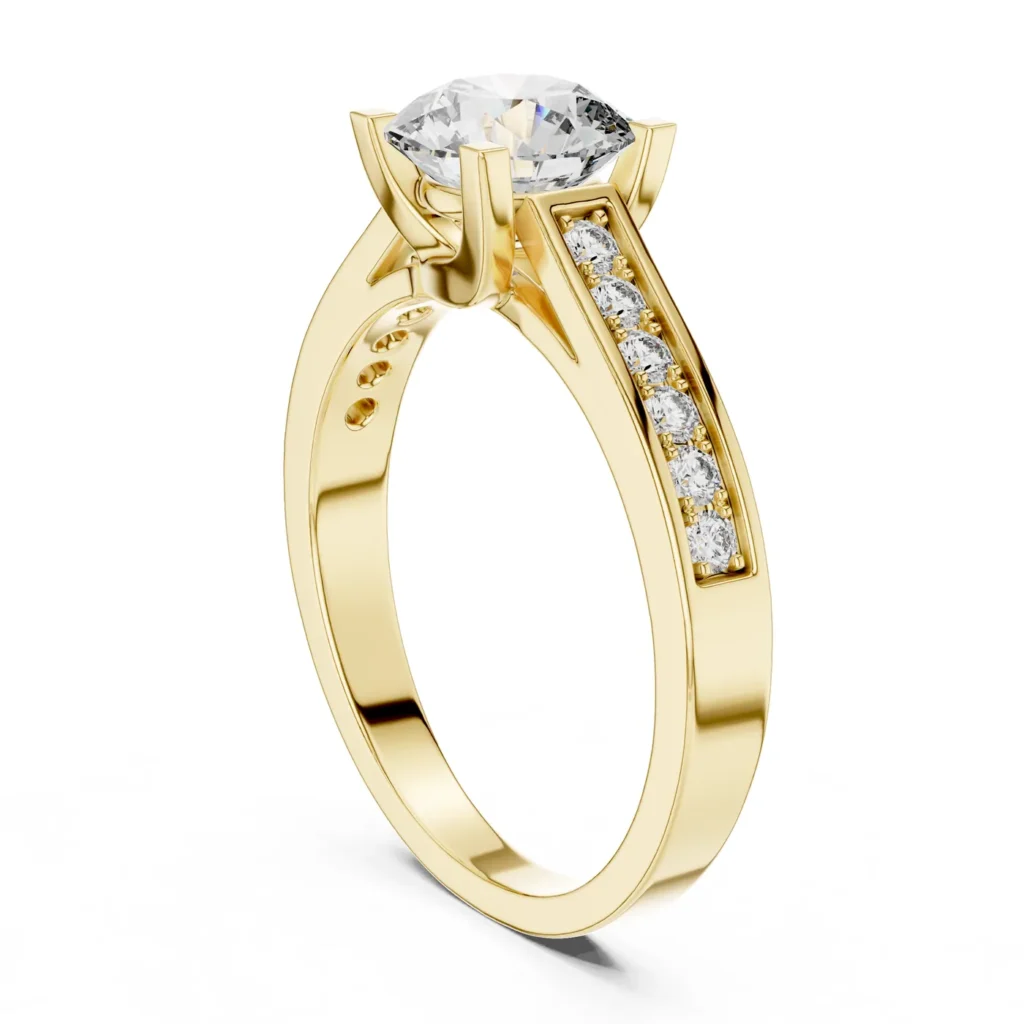 Channel-Set Solitaire Ring