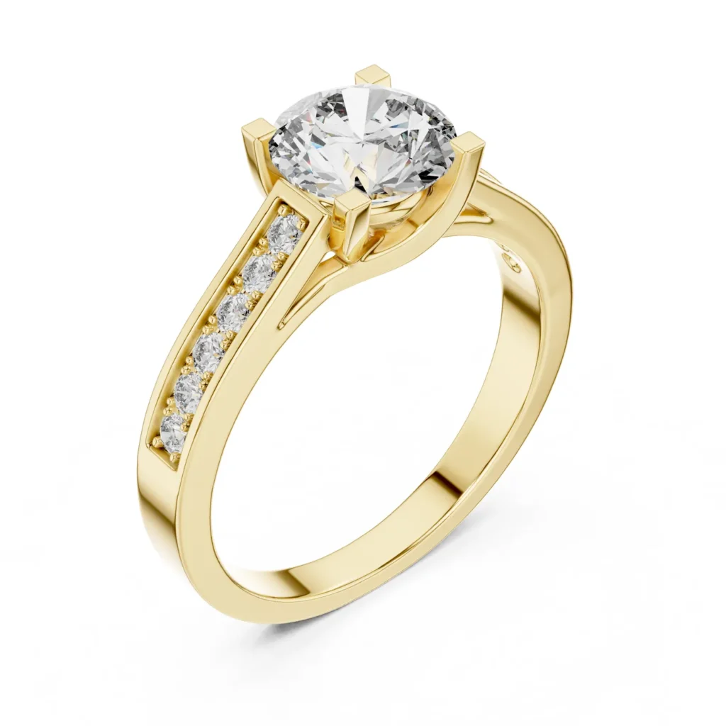 Channel-Set Solitaire Ring — photo 2