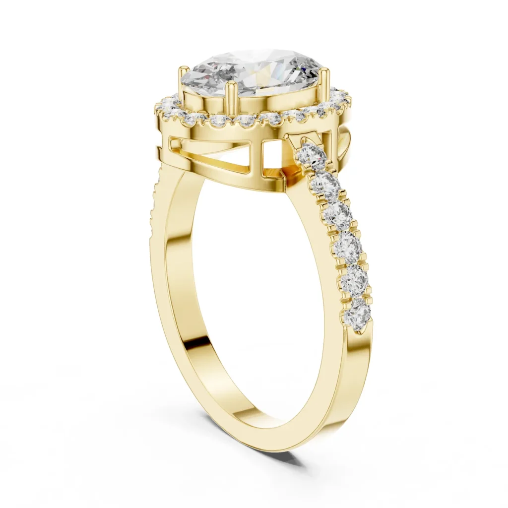 Oval Halo Pavé Ring