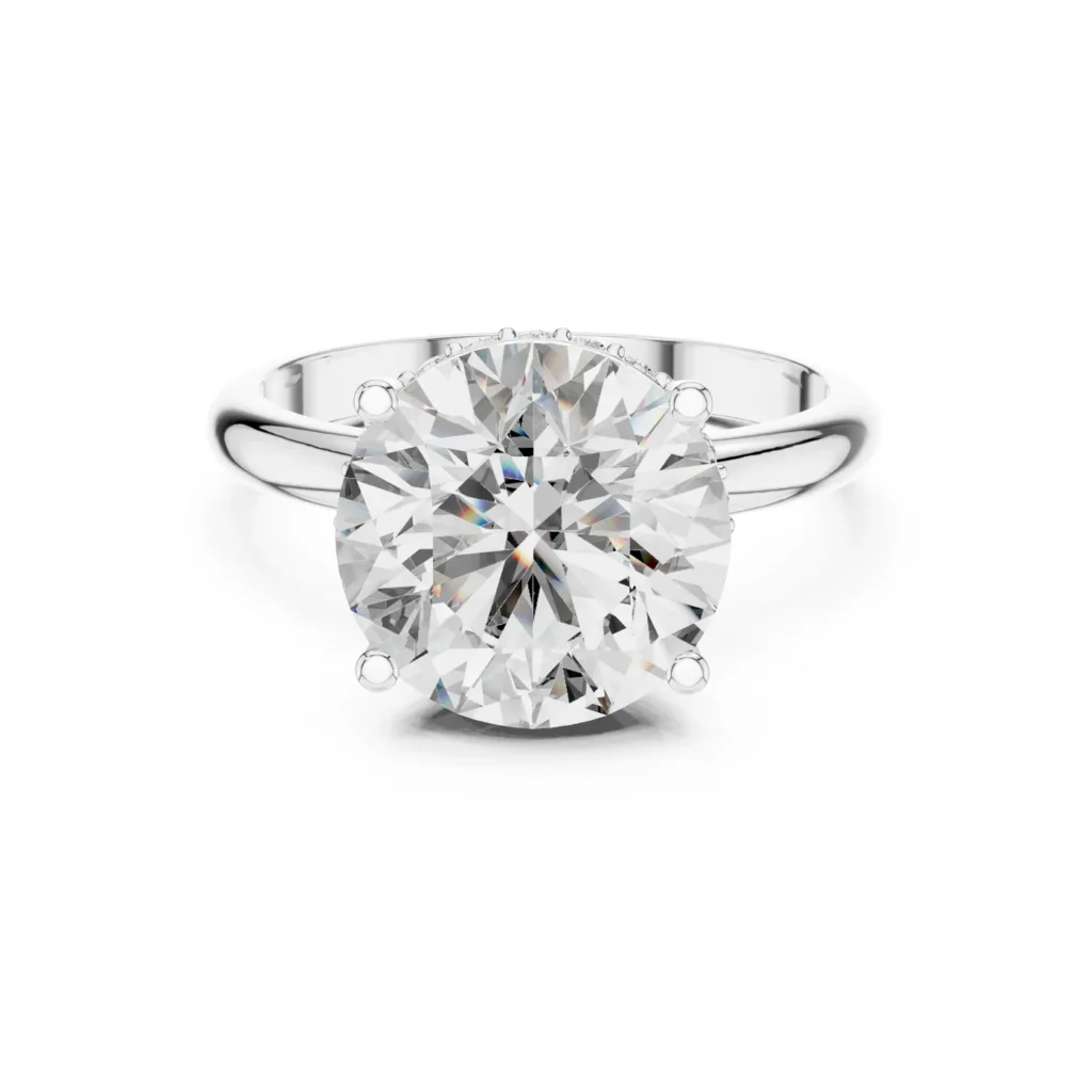 Hidden Halo Cushion Solitaire Ring — photo 8