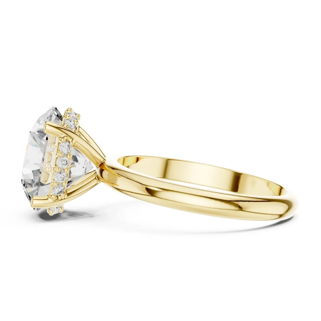 Hidden Halo Cushion Solitaire Ring — photo 3