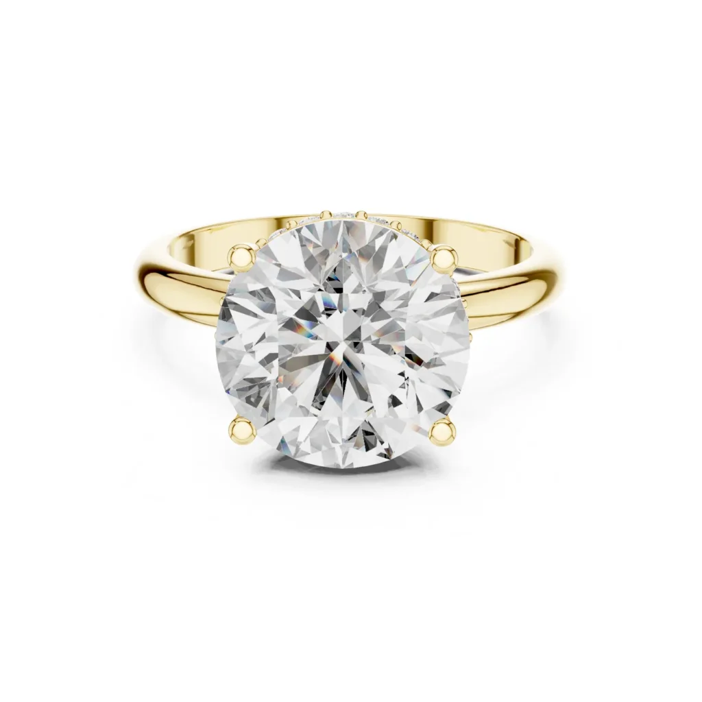 Hidden Halo Cushion Solitaire Ring — photo 4