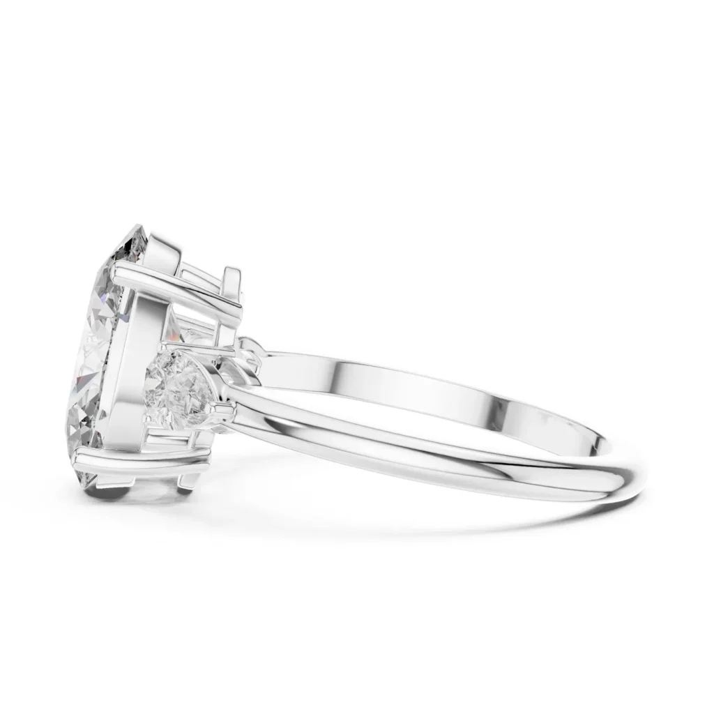 Oval and Pear Three-Stone Ring — photo 7