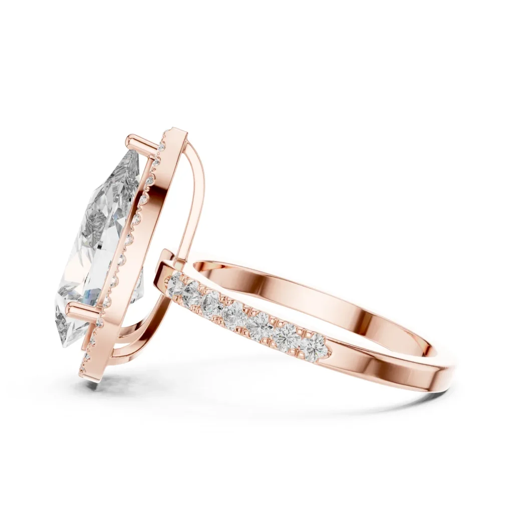 Oval Halo Engagement Ring — photo 11