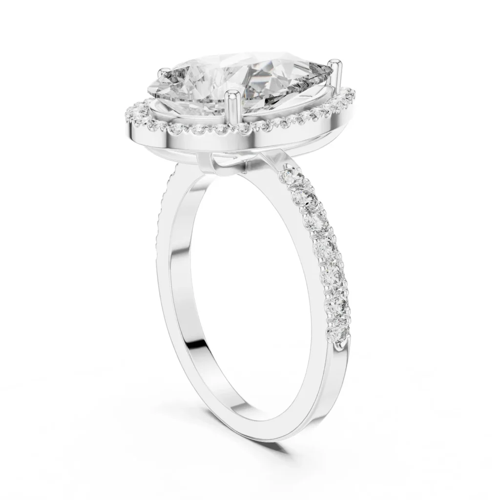 Oval Halo Engagement Ring — photo 5