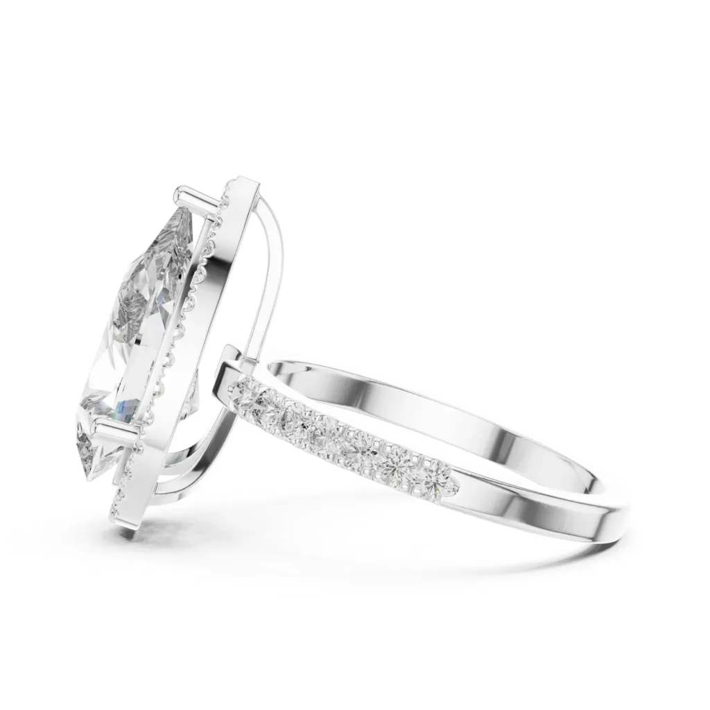 Oval Halo Engagement Ring — photo 7