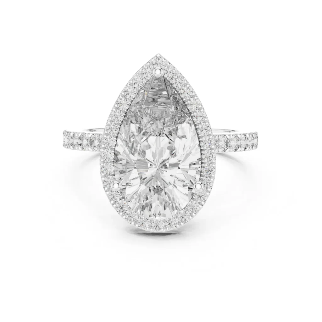 Oval Halo Engagement Ring — photo 8
