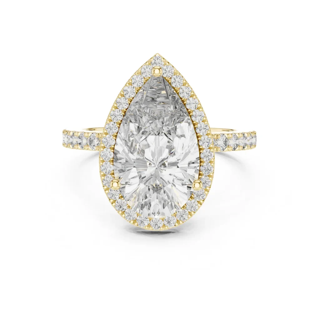 Oval Halo Engagement Ring — photo 4