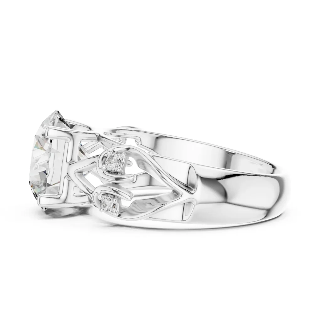 Vine Scroll Solitaire Ring — photo 7