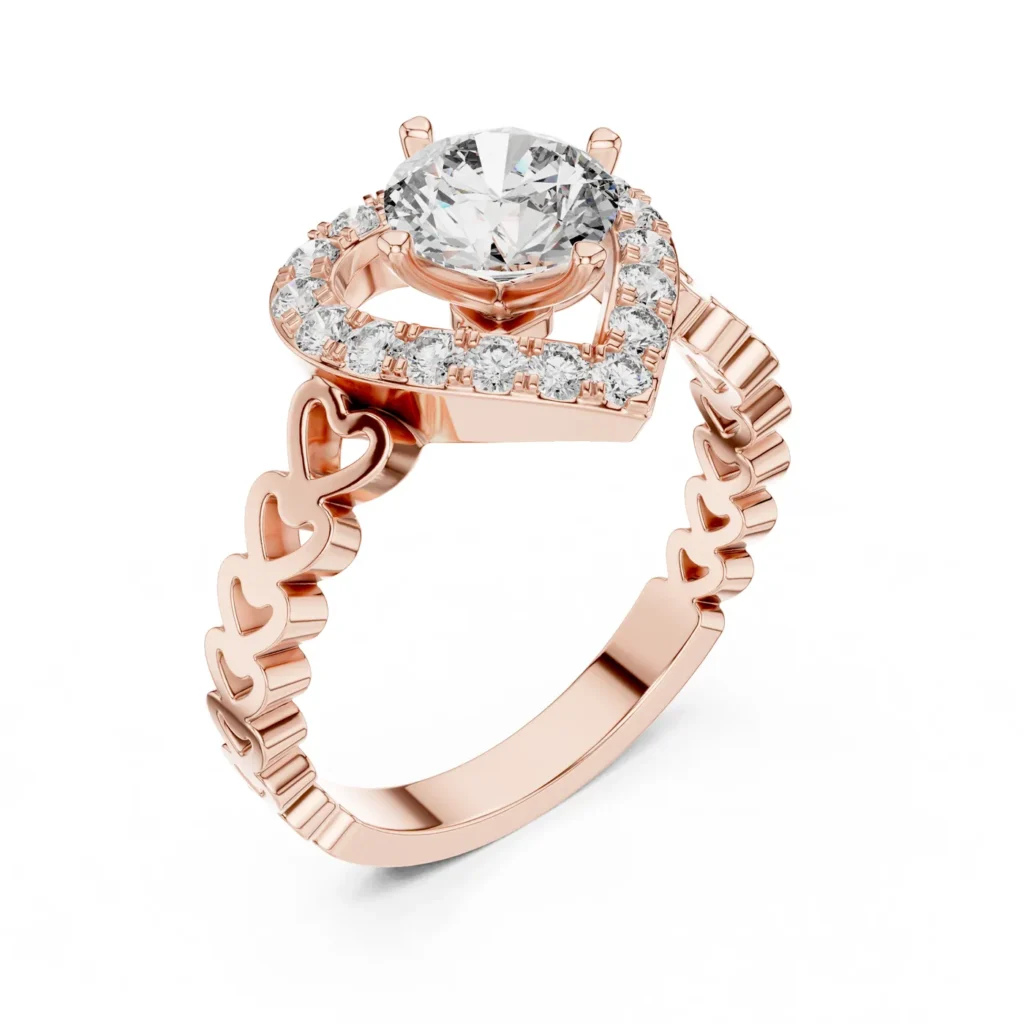 Heart Link Halo Ring — photo 10