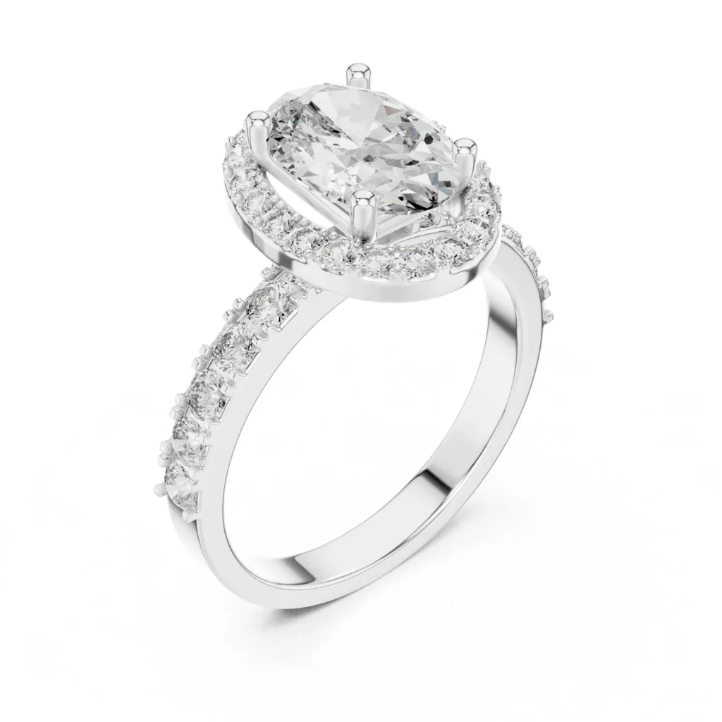 Round Halo Pavé Ring — photo 6