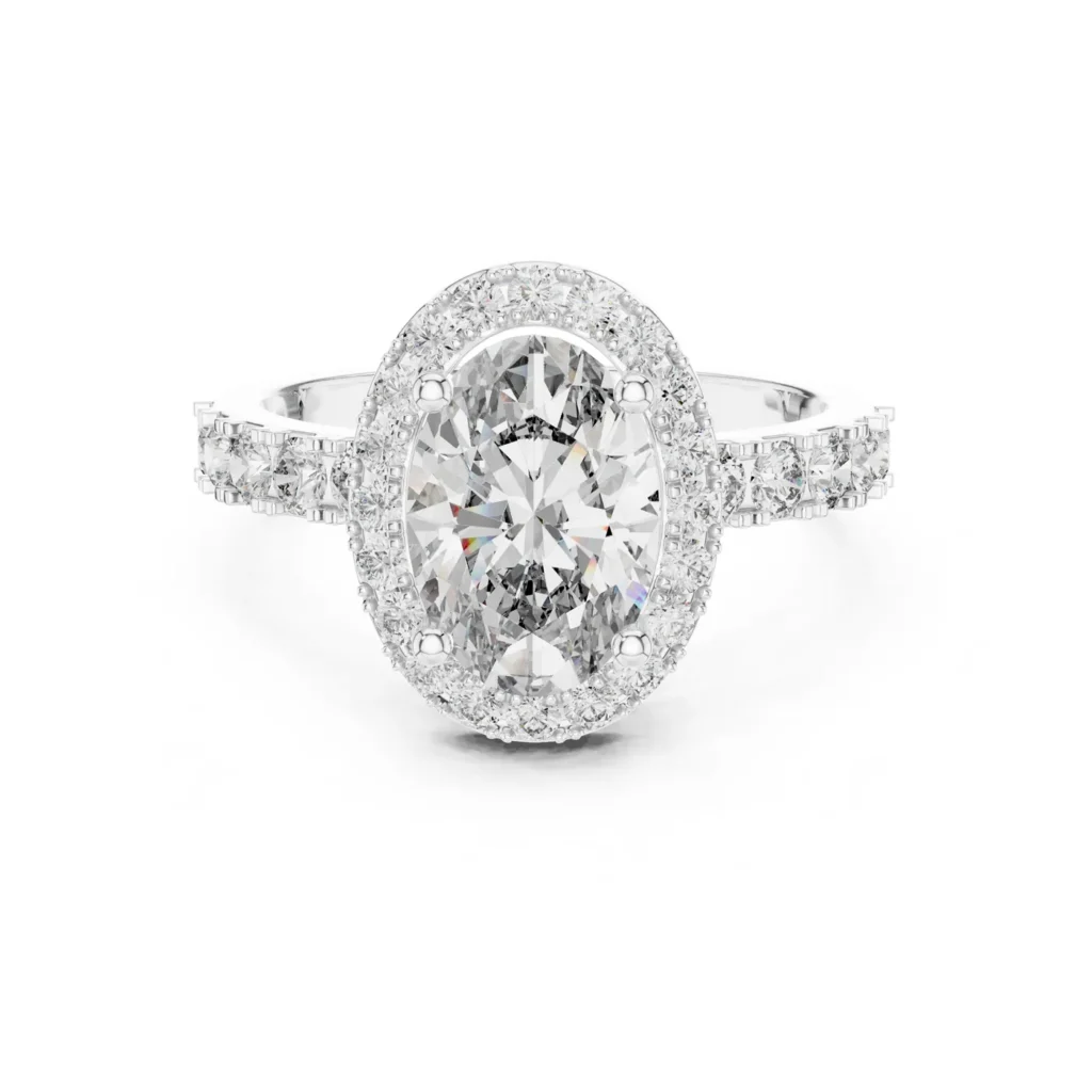 Round Halo Pavé Ring — photo 8